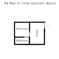 Basic quarters represent a mix of space and efficiency. Meant to give someone sufficient living quarters for extended deployment, they nevertheless encourage time spent out in common areas.